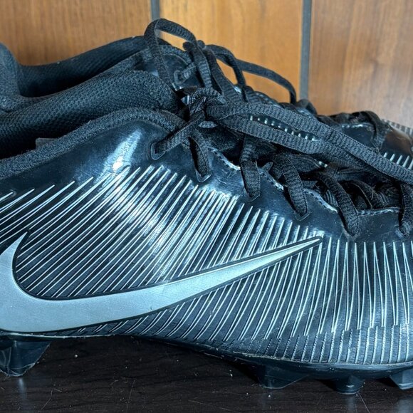 Nike Vapor Strike 5 TD Football Cleats Low Top Black/Silver Men's Sz 13 - Picture 2 of 11